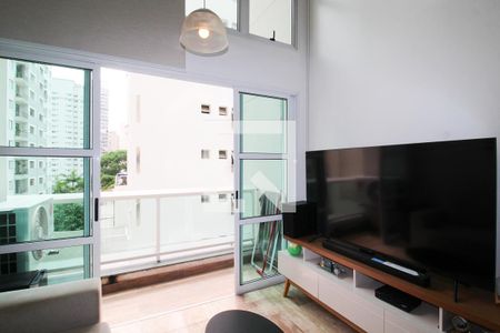 Sala de apartamento à venda com 1 quarto, 45m² em Indianópolis, São Paulo