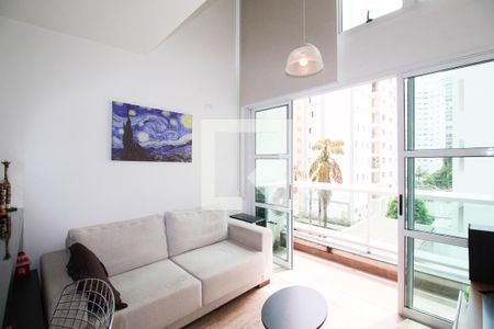 Sala de apartamento à venda com 1 quarto, 45m² em Indianópolis, São Paulo