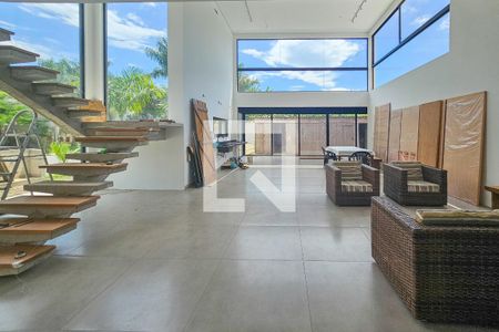 Sala de casa de condomínio para alugar com 4 quartos, 285m² em Balneario Praia do Pernambuco, Guarujá