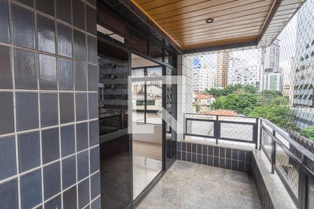 Varanda da Sala de apartamento à venda com 4 quartos, 130m² em Serra, Belo Horizonte