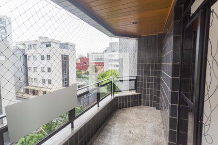 Varanda da Sala de apartamento à venda com 4 quartos, 130m² em Serra, Belo Horizonte