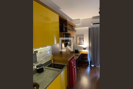 Sala/Quarto/Cozinha de kitnet/studio para alugar com 1 quarto, 25m² em Chácara Santo Antônio (Zona Sul), São Paulo