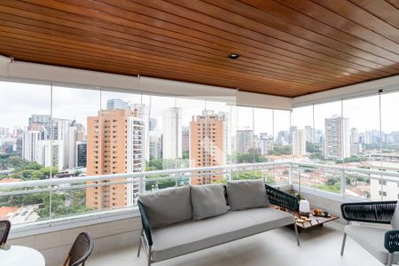 Varanda da Sala de apartamento à venda com 4 quartos, 205m² em Cidade Monções, São Paulo