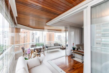 Varanda da Sala de apartamento à venda com 4 quartos, 205m² em Cidade Monções, São Paulo