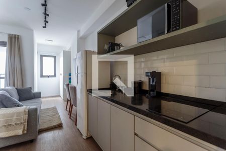 Cozinha de kitnet/studio à venda com 1 quarto, 29m² em Moema, São Paulo