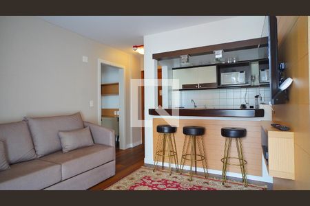 Sala  de apartamento para alugar com 1 quarto, 42m² em Centro, Florianópolis