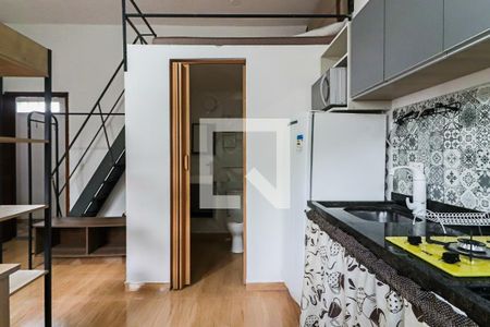 Studio - Quarto, Sala e Cozinha de kitnet/studio para alugar com 1 quarto, 23m² em Jardim Ivana, São Paulo