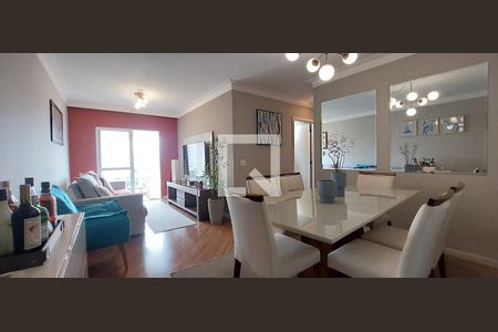 Sala de apartamento à venda com 3 quartos, 86m² em Vila Valparaíso, Santo André