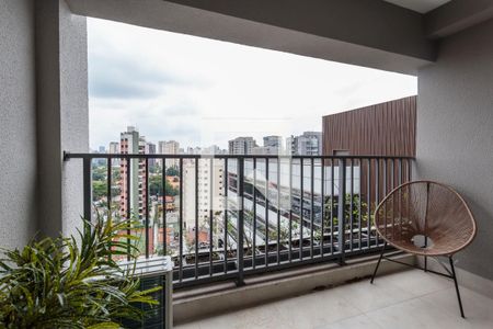 Varanda do Studio de kitnet/studio para alugar com 1 quarto, 30m² em Moema, São Paulo