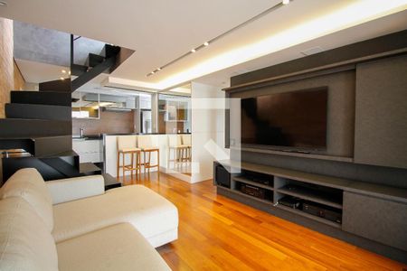 Sala de Estar de apartamento à venda com 1 quarto, 120m² em Pinheiros, São Paulo