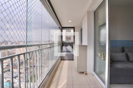 Varanda Sala de apartamento à venda com 2 quartos, 57m² em Brás, São Paulo