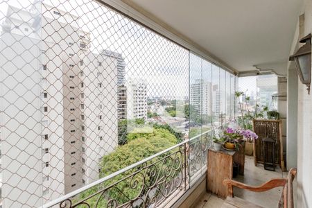 Varanda da Sala de apartamento à venda com 4 quartos, 210m² em Campo Belo, São Paulo