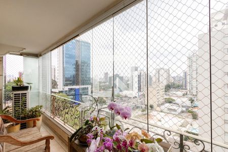 Varanda da Sala de apartamento à venda com 4 quartos, 210m² em Campo Belo, São Paulo