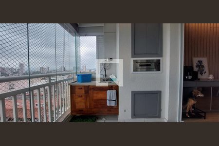 Varanda Sala de apartamento à venda com 3 quartos, 75m² em Vila Apiai, Santo André