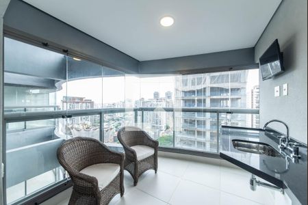 Varanda de apartamento à venda com 1 quarto, 50m² em Jardim das Acácias, São Paulo