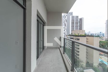 Varanda - Lavanderia de apartamento para alugar com 1 quarto, 33m² em Itaim Bibi, São Paulo