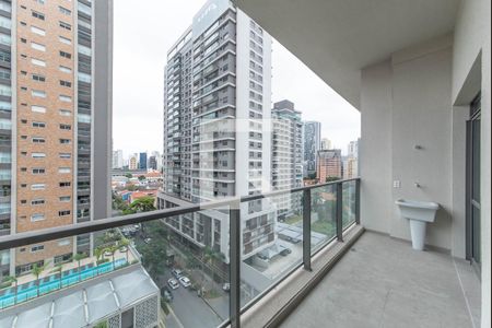 Varanda - Lavanderia de apartamento para alugar com 1 quarto, 33m² em Itaim Bibi, São Paulo