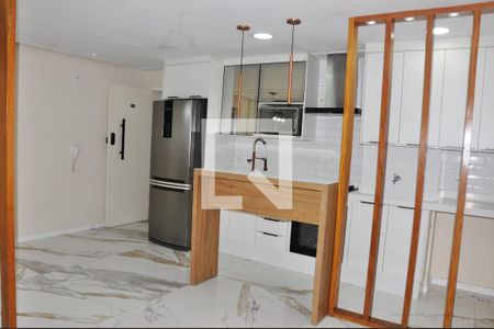 Detalhe Sala, Sala de Jantar, Cozinha e Área de Serviço de apartamento para alugar com 1 quarto, 42m² em Vila Pirituba, São Paulo