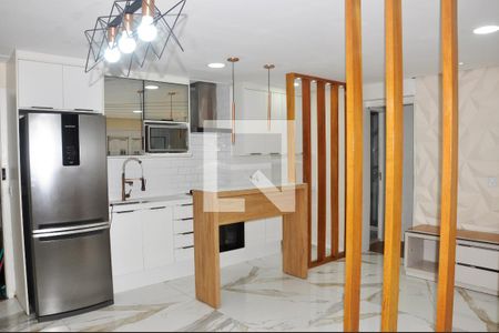 Detalhe Sala, Sala de Jantar, Cozinha e Área de Serviço de apartamento para alugar com 1 quarto, 42m² em Vila Pirituba, São Paulo