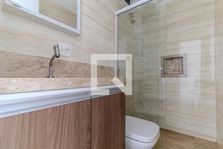 Banheiro de kitnet/studio à venda com 1 quarto, 28m² em Vila Buarque, São Paulo