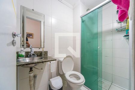 Banheiro  de apartamento à venda com 3 quartos, 64m² em Vila Homero Thon, Santo André