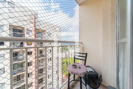 Varanda da Sala de apartamento à venda com 3 quartos, 64m² em Vila Homero Thon, Santo André