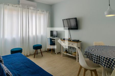 Sala de apartamento para alugar com 1 quarto, 50m² em Enseada, Guarujá