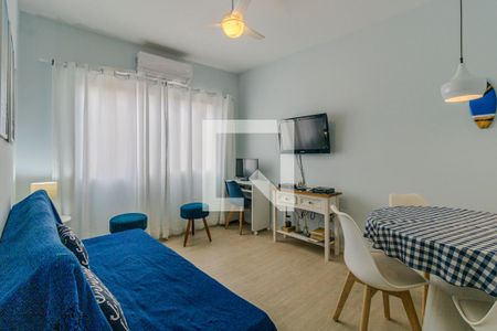 Sala de apartamento para alugar com 1 quarto, 50m² em Enseada, Guarujá