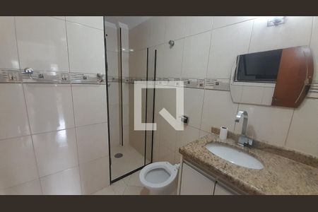 Banheiro Social de apartamento para alugar com 1 quarto, 60m² em Boqueirão, Praia Grande