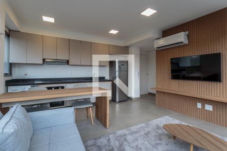 Sala de apartamento à venda com 1 quarto, 61m² em Indianópolis, São Paulo