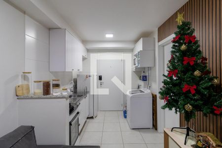 Sala e Cozinha de apartamento à venda com 1 quarto, 29m² em Vila Ré, São Paulo