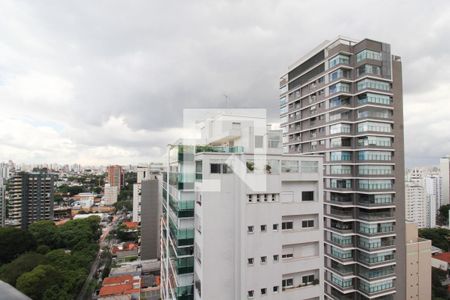 Vista da Varanda de kitnet/studio à venda com 1 quarto, 32m² em Indianópolis, São Paulo