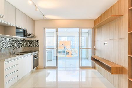 Sala/Cozinha de apartamento para alugar com 1 quarto, 42m² em Cidade Monções, São Paulo