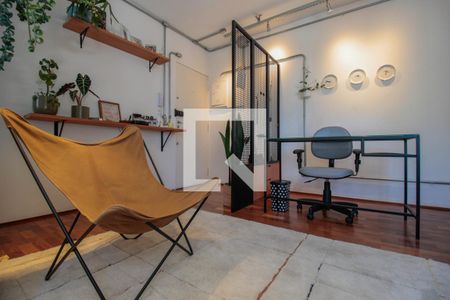 Sala 1 de apartamento para alugar com 1 quarto, 90m² em Pinheiros, São Paulo