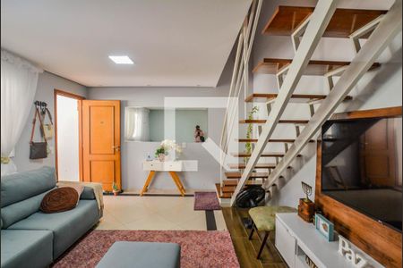 Sala de casa à venda com 3 quartos, 120m² em Vila Homero Thon, Santo André