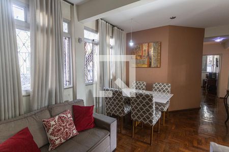 Sala de apartamento à venda com 3 quartos, 100m² em Santo Antônio, Belo Horizonte