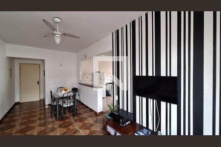 Sala de apartamento para alugar com 1 quarto, 58m² em Canto do Forte, Praia Grande