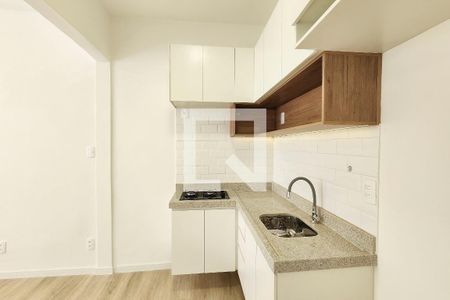 Cozinha de apartamento à venda com 1 quarto, 21m² em Botafogo, Rio de Janeiro