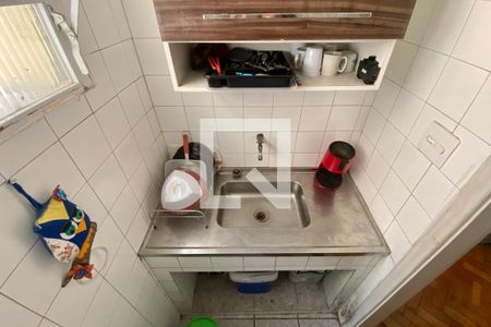 Cozinha de apartamento à venda com 1 quarto, 29m² em Centro, Rio de Janeiro