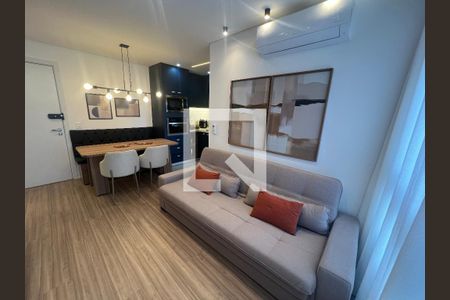 Sala de apartamento para alugar com 1 quarto, 60m² em Vila da Serra, Nova Lima