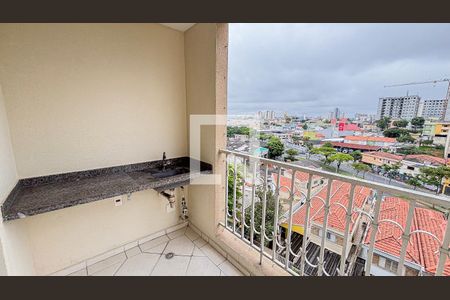 Varanda Sala  de apartamento à venda com 3 quartos, 73m² em Vila Helena, Santo André