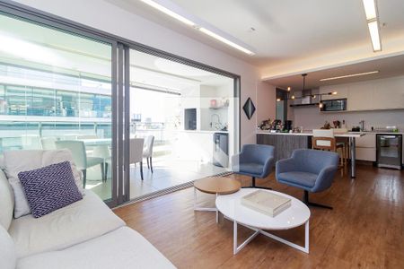 Sala de apartamento à venda com 2 quartos, 128m² em Brooklin, São Paulo