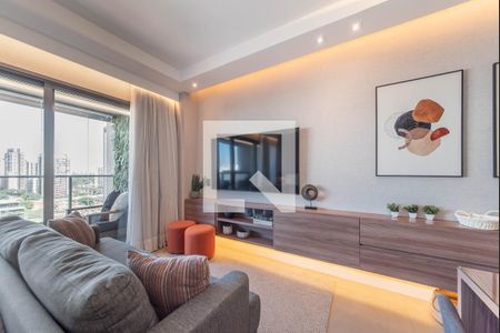 Sala de apartamento à venda com 1 quarto, 41m² em Brooklin, São Paulo