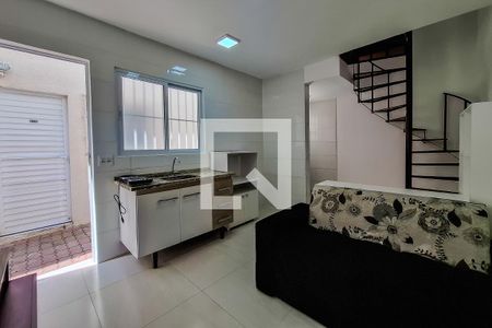 sala cozinha de apartamento para alugar com 1 quarto, 35m² em Vila Dom Pedro I, São Paulo