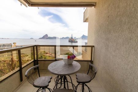 Varanda da Sala de apartamento para alugar com 1 quarto, 65m² em Gragoatá, Niterói