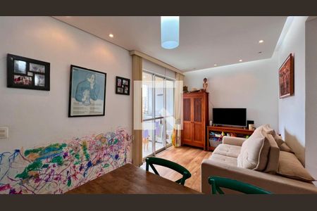 sala  de apartamento à venda com 3 quartos, 75m² em Santa Tereza, Belo Horizonte