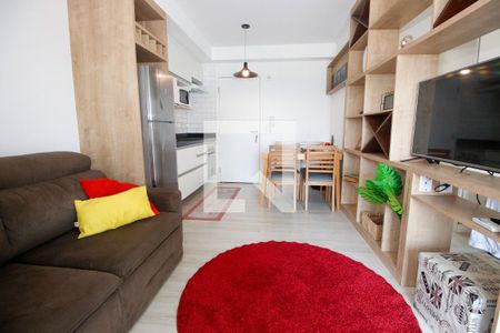 Sala / Cozinha  de kitnet/studio para alugar com 1 quarto, 40m² em Panamby, São Paulo