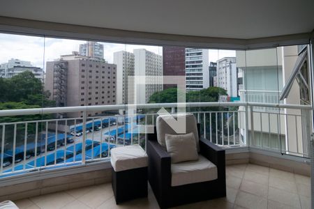 Varanda da Sala de apartamento para alugar com 1 quarto, 51m² em Cerqueira César, São Paulo