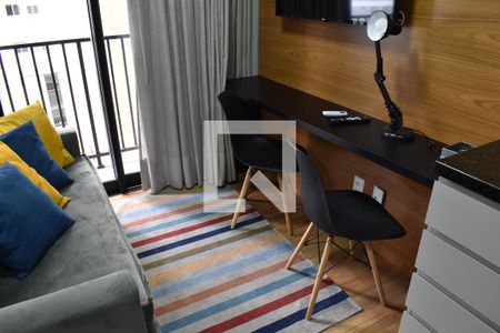 Sala de apartamento para alugar com 1 quarto, 26m² em Água Verde, Curitiba