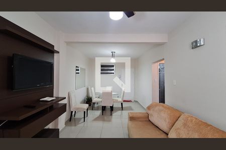 Sala de apartamento para alugar com 1 quarto, 56m² em Cidade Ocian, Praia Grande